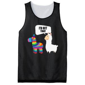 Llama Id Hit That Pinata Mexican Funny Cinco de Mayo Gift Mesh Reversible Basketball Jersey Tank