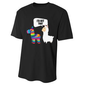 Llama Id Hit That Pinata Mexican Funny Cinco de Mayo Gift Performance Sprint T-Shirt