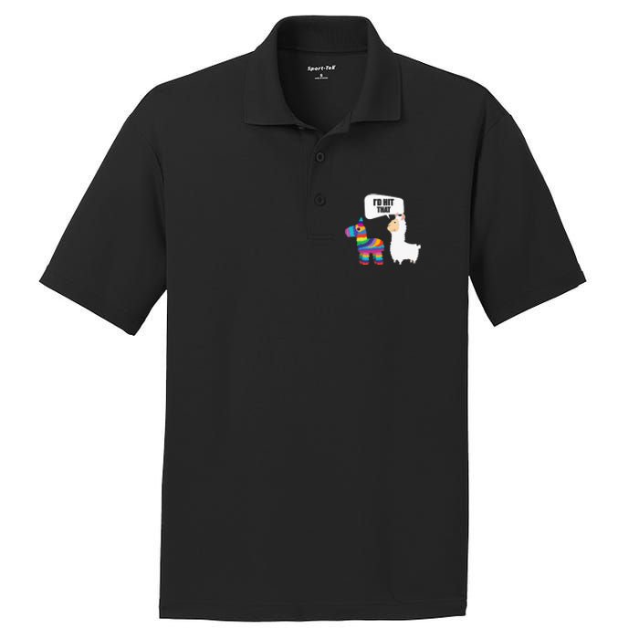 Llama Id Hit That Pinata Mexican Funny Cinco de Mayo Gift PosiCharge RacerMesh Polo