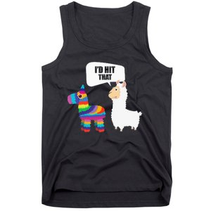 Llama Id Hit That Pinata Mexican Funny Cinco de Mayo Gift Tank Top