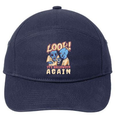 Look It's Halloween Again 7-Panel Snapback Hat
