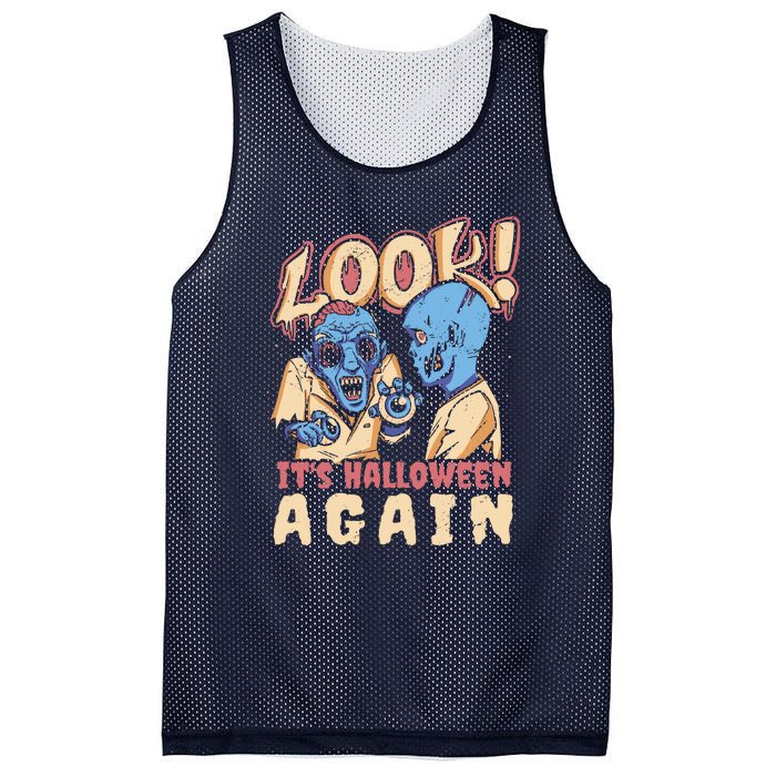 Look It's Halloween Again Mesh Reversible Basketball Jersey Tank