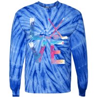 Love Ice Hockey Hockey Funny Gift Ice Hockey Gift Tie-Dye Long Sleeve Shirt