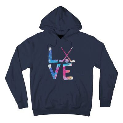 Love Ice Hockey Girls Hockey Gifts Tall Hoodie