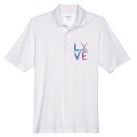 Love Ice Hockey Girls Hockey Gifts Men's Origin Performance Pique Polo