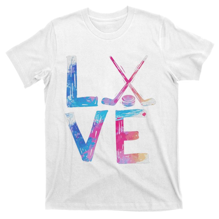 Love Ice Hockey Girls Hockey Gifts T-Shirt