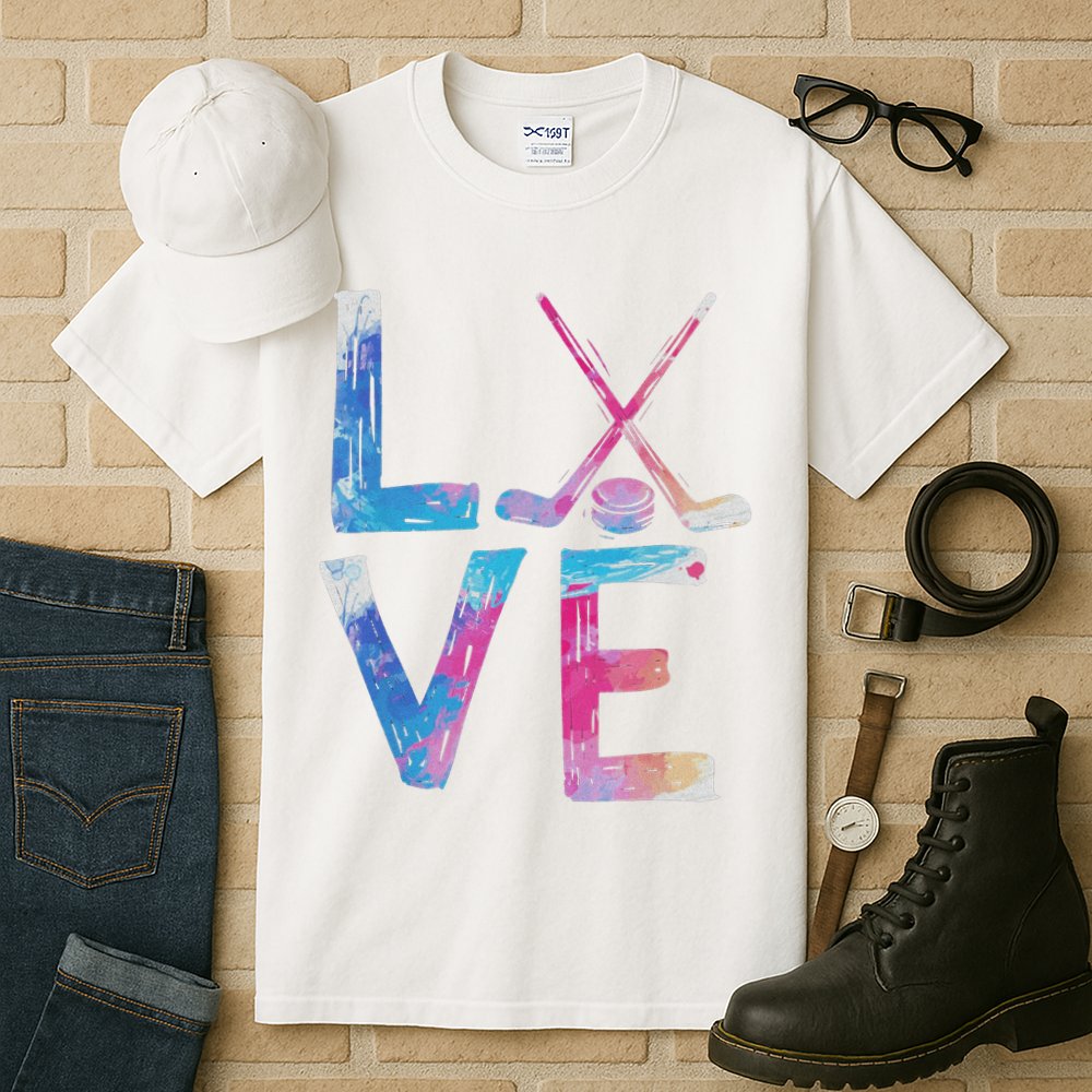 Love Ice Hockey Girls Hockey Gifts Tall T-Shirt