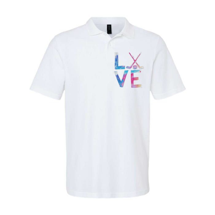 Love Ice Hockey Girls Hockey Gifts Softstyle Adult Sport Polo