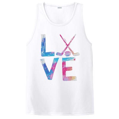 Love Ice Hockey Girls Hockey Gifts PosiCharge Competitor Tank