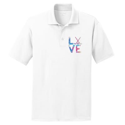 Love Ice Hockey Girls Hockey Gifts PosiCharge RacerMesh Polo