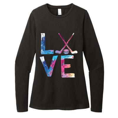 Love Ice Hockey Gifts Womens Ice Hockey Womens CVC Long Sleeve Shirt