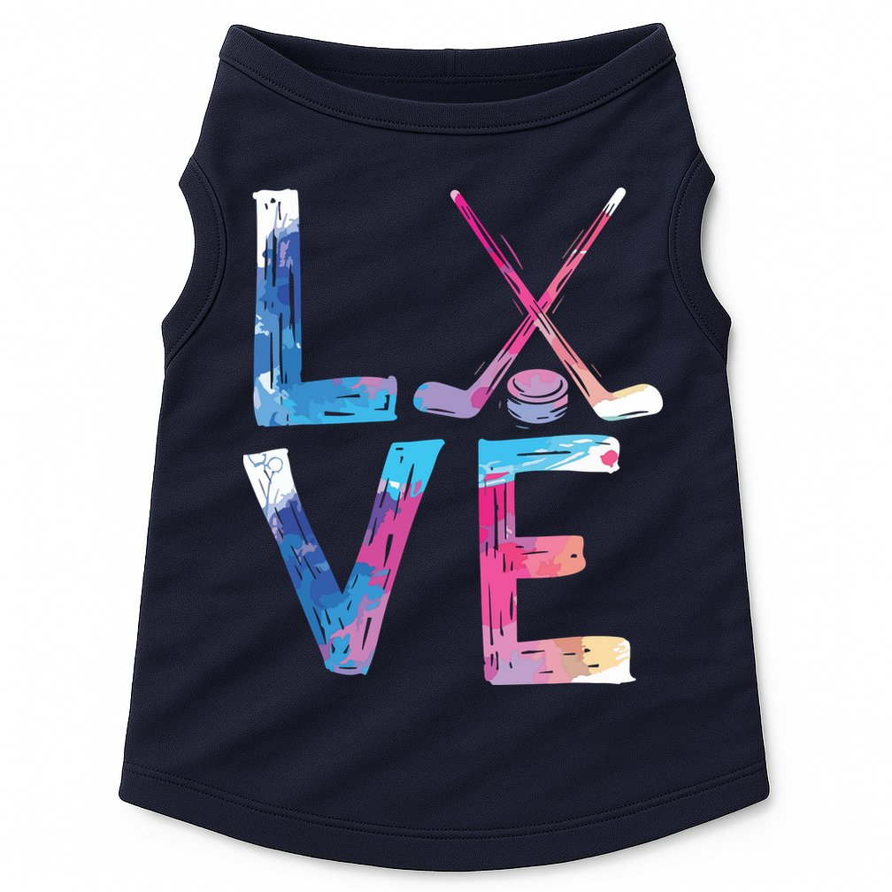 Love Ice Hockey Gifts Womens Ice Hockey Doggie Tank