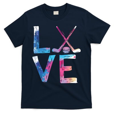 Love Ice Hockey Gifts Womens Ice Hockey T-Shirt