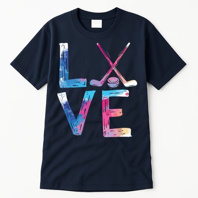 Love Ice Hockey Gifts Womens Ice Hockey Tall T-Shirt