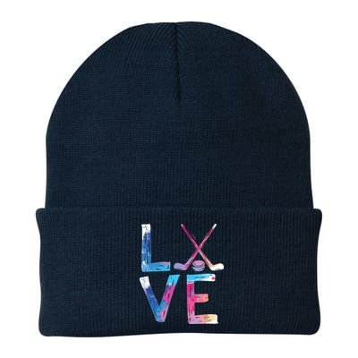 Love Ice Hockey Gifts Womens Ice Hockey Beanie