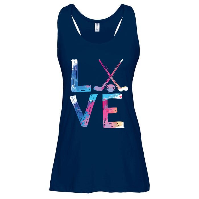 Love Ice Hockey Gifts Womens Ice Hockey Ladies Essential Flowy Tank