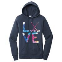 Love Ice Hockey Gifts Womens Ice Hockey Women's Pullover Hoodie