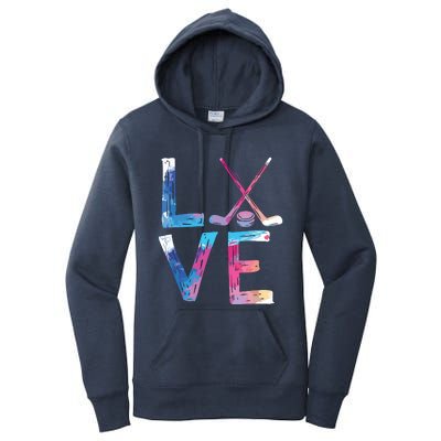 Love Ice Hockey Gifts Womens Ice Hockey Women's Pullover Hoodie