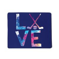 Love Ice Hockey Gifts Womens Ice Hockey Mousepad