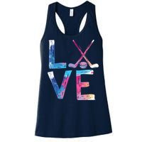 Love Ice Hockey Gifts Womens Ice Hockey Women's Racerback Tank