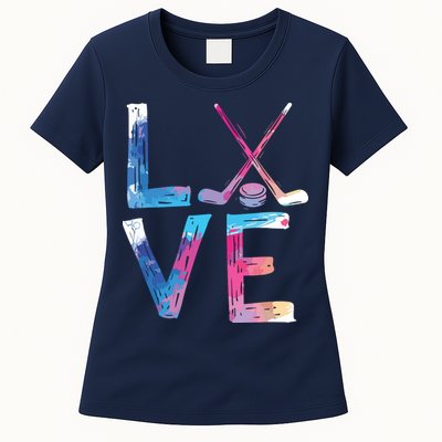 Love Ice Hockey Gifts Womens Ice Hockey Womens T-Shirt