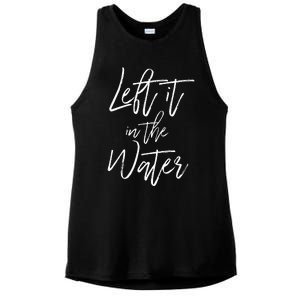 Left It In The Water Christian Faith Baptism Ladies PosiCharge Tri-Blend Wicking Tank