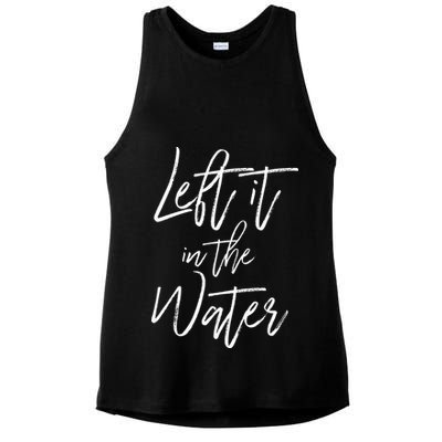 Left It In The Water Christian Faith Baptism Ladies PosiCharge Tri-Blend Wicking Tank