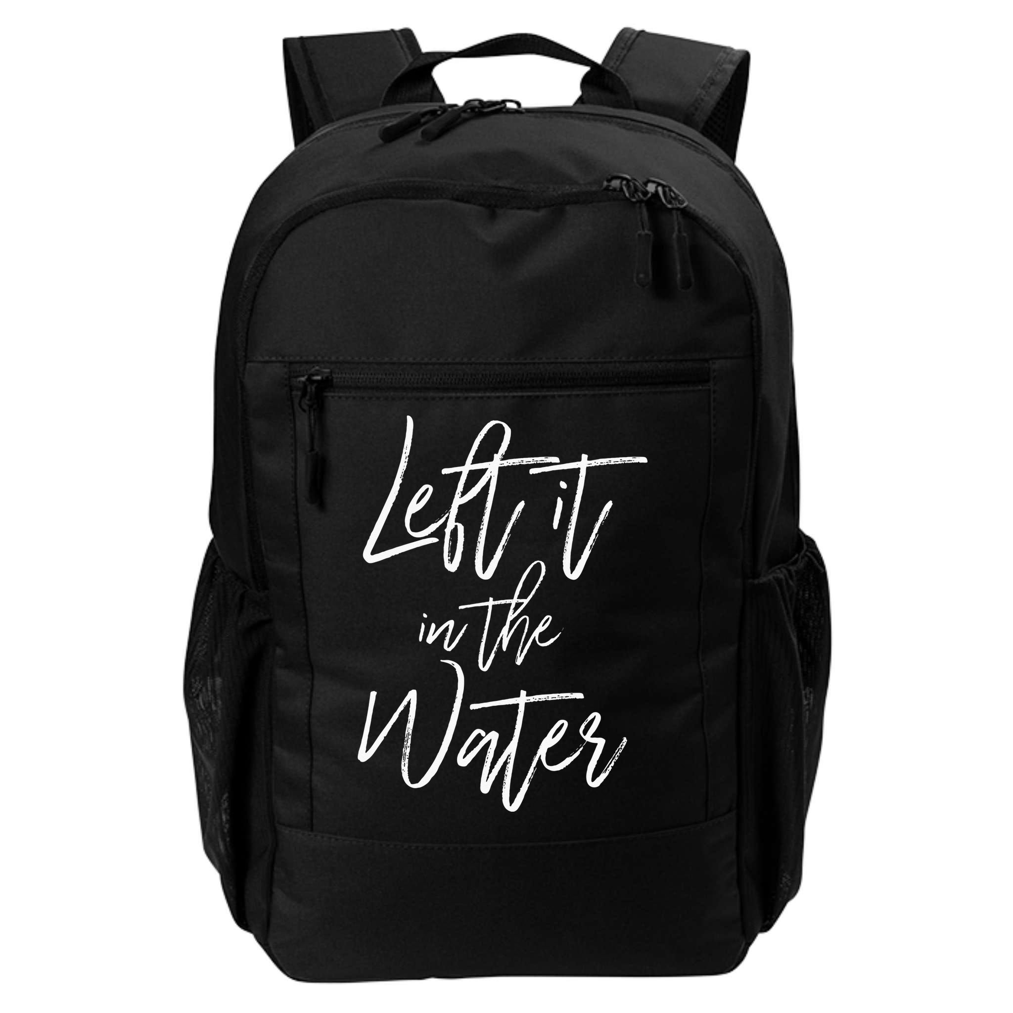 Left It In The Water Christian Faith Baptism Backpack