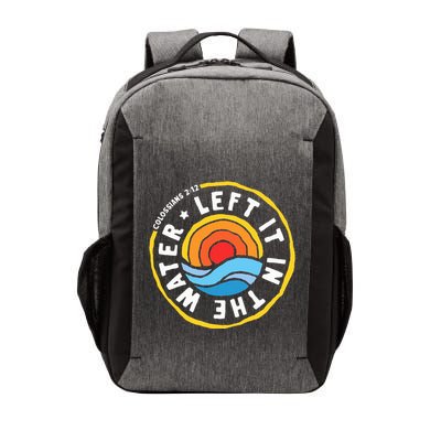 Left It In The Water Baptism Baptized Christian Faith Vector Backpack