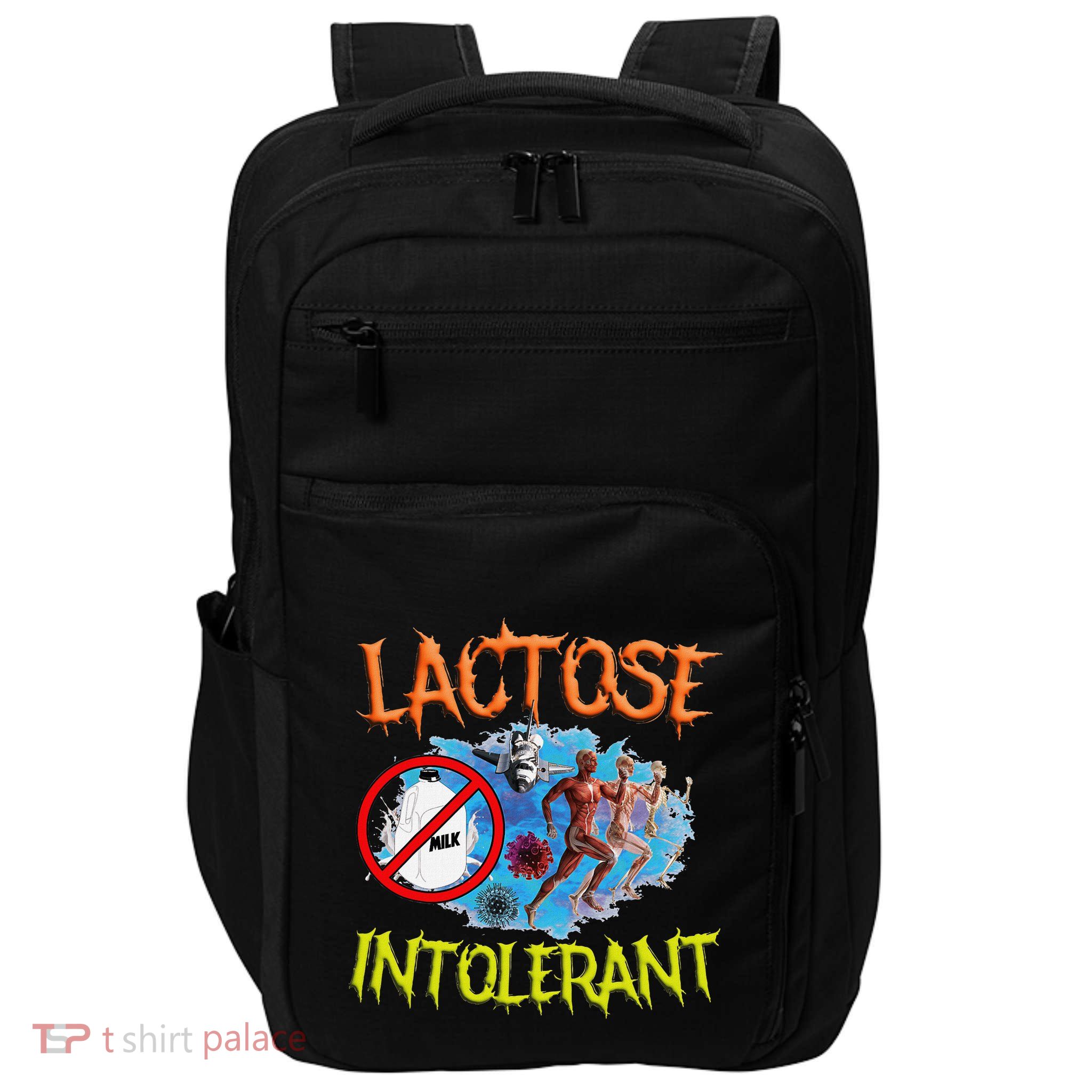 Lactose Intolerant Ironic Sarcastic Funny Humor Cringe Meme Impact Tech Backpack