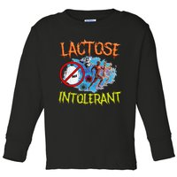 Lactose Intolerant Ironic Sarcastic Funny Humor Cringe Meme Toddler Long Sleeve Shirt