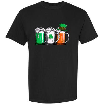 Leprechaun Irish Ireland Flag Beer St Patricks Day Garment-Dyed Heavyweight T-Shirt