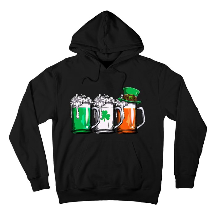 Leprechaun Irish Ireland Flag Beer St Patricks Day Hoodie