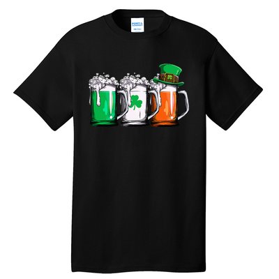 Leprechaun Irish Ireland Flag Beer St Patricks Day Tall T-Shirt