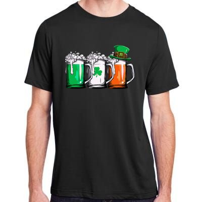 Leprechaun Irish Ireland Flag Beer St Patricks Day Adult ChromaSoft Performance T-Shirt