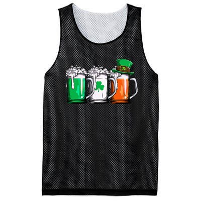 Leprechaun Irish Ireland Flag Beer St Patricks Day Mesh Reversible Basketball Jersey Tank