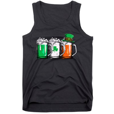 Leprechaun Irish Ireland Flag Beer St Patricks Day Tank Top