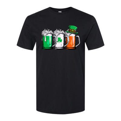 Leprechaun Irish Ireland Flag Beer St Patricks Day Softstyle CVC T-Shirt