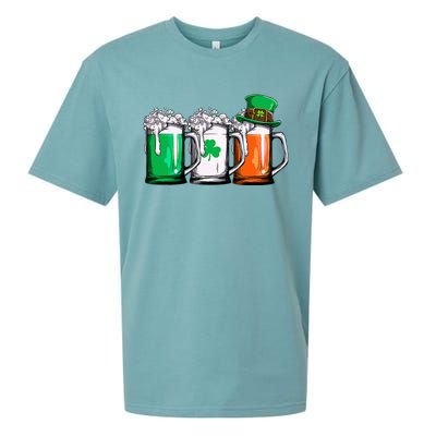 Leprechaun Irish Ireland Flag Beer St Patricks Day Sueded Cloud Jersey T-Shirt