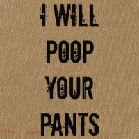 Lucca International I Will Poop Your Pants Cotton Canvas Backpack