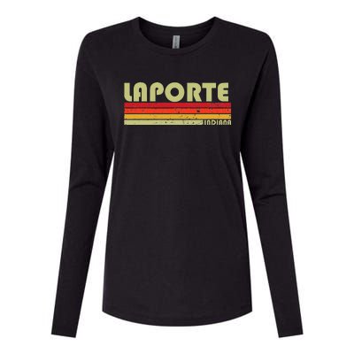 Laporte In Indiana Funny City Home Roots Womens Cotton Relaxed Long Sleeve T-Shirt