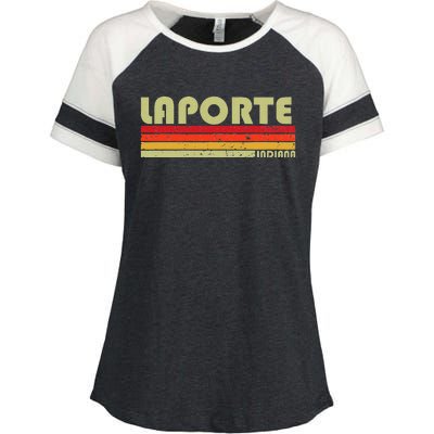 Laporte In Indiana Funny City Home Roots Enza Ladies Jersey Colorblock Tee