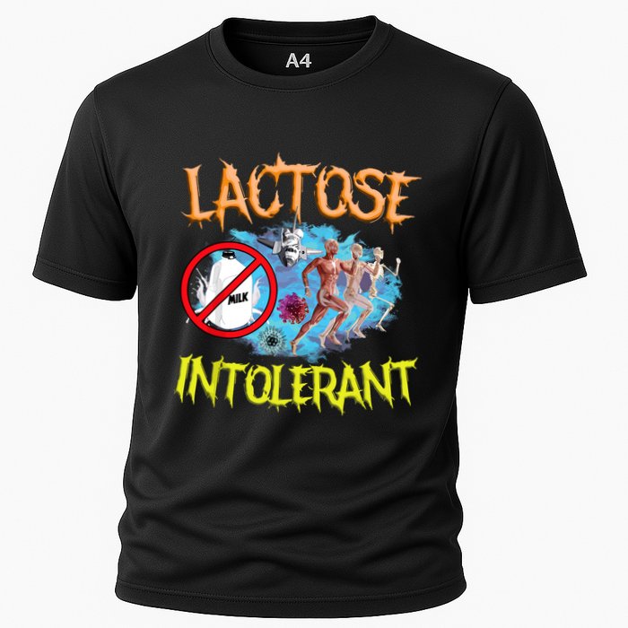 Lactose Intolerant Ironic Sarcastic Funny Humor Cringe Meme Cooling Performance Crew T-Shirt