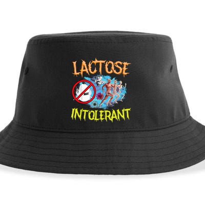 Lactose Intolerant Ironic Sarcastic Funny Humor Cringe Meme Sustainable Bucket Hat