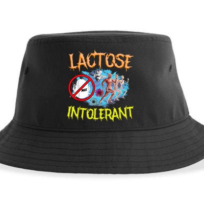 Lactose Intolerant Ironic Sarcastic Funny Humor Cringe Meme Sustainable Bucket Hat