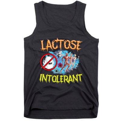 Lactose Intolerant Ironic Sarcastic Funny Humor Cringe Meme Tank Top