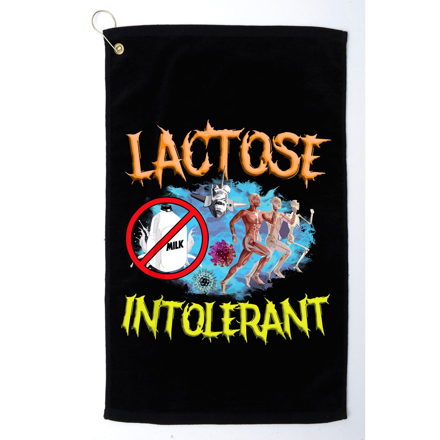 Lactose Intolerant Ironic Sarcastic Funny Humor Cringe Meme Golf Towel