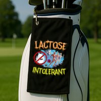 Lactose Intolerant Ironic Sarcastic Funny Humor Cringe Meme Golf Towel
