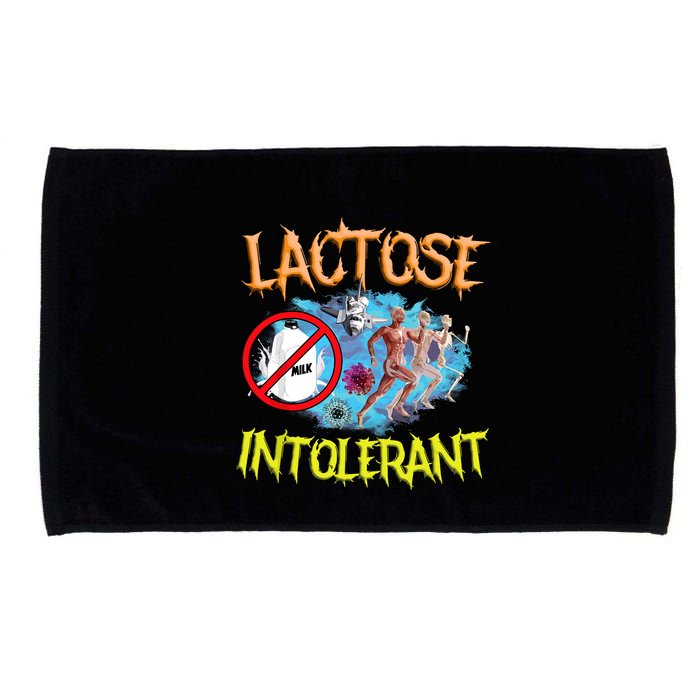 Lactose Intolerant Ironic Sarcastic Funny Humor Cringe Meme Microfiber Hand Towel