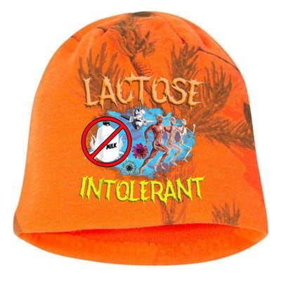 Lactose Intolerant Ironic Sarcastic Funny Humor Cringe Meme Kati - Camo Knit Beanie